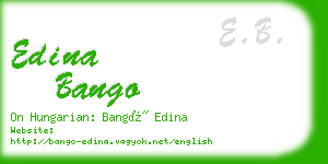 edina bango business card